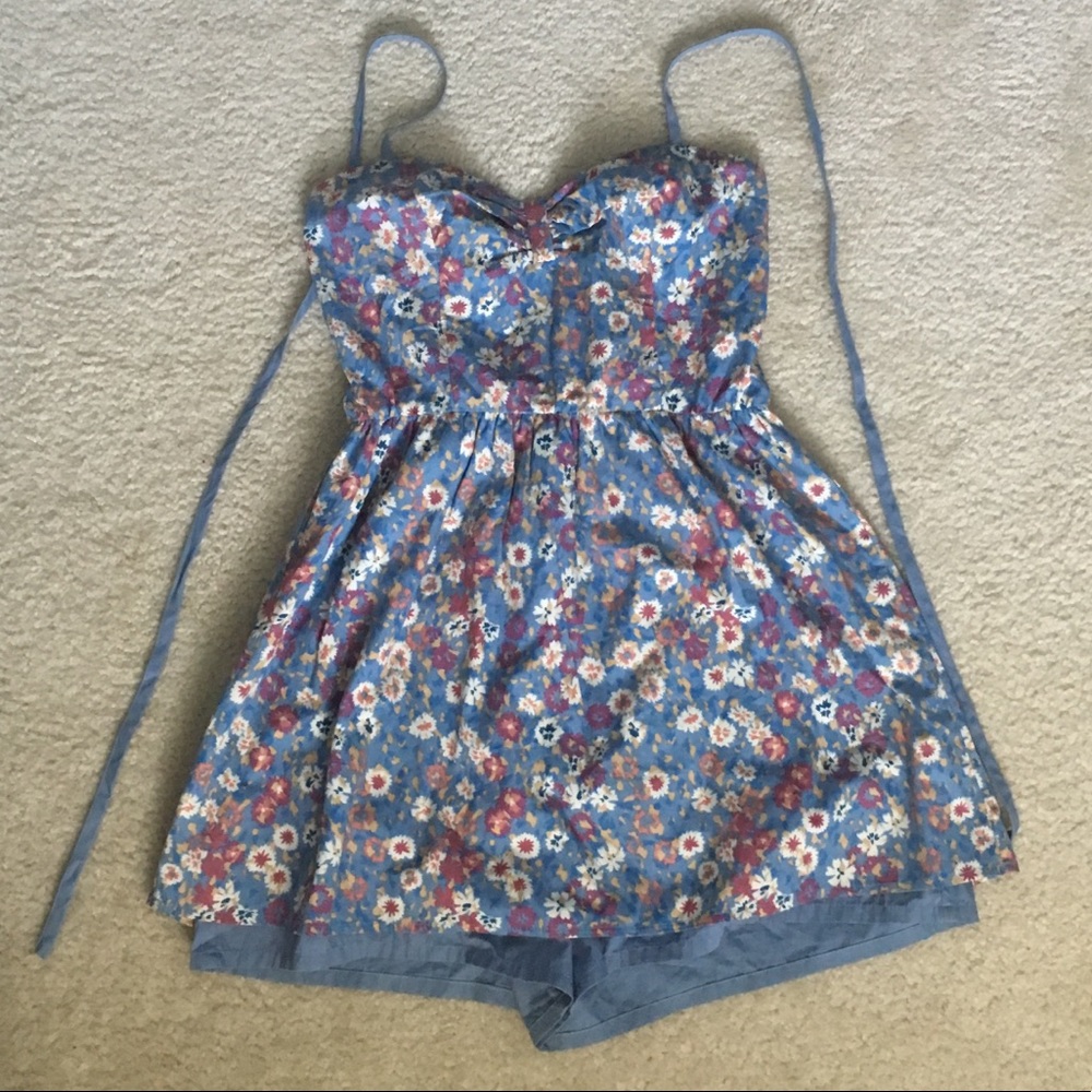 Urban Outfitters Blue Halter Romper